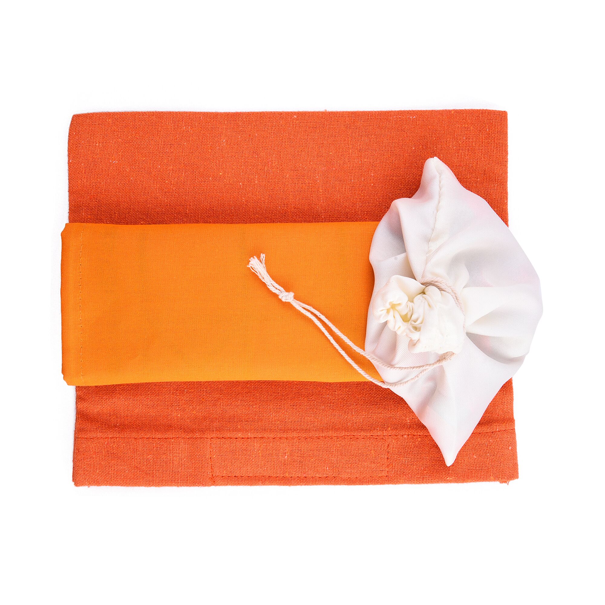 Ashta Chamma Game | Chinnata | Digital Print on Orange Raw Silk - Image 6