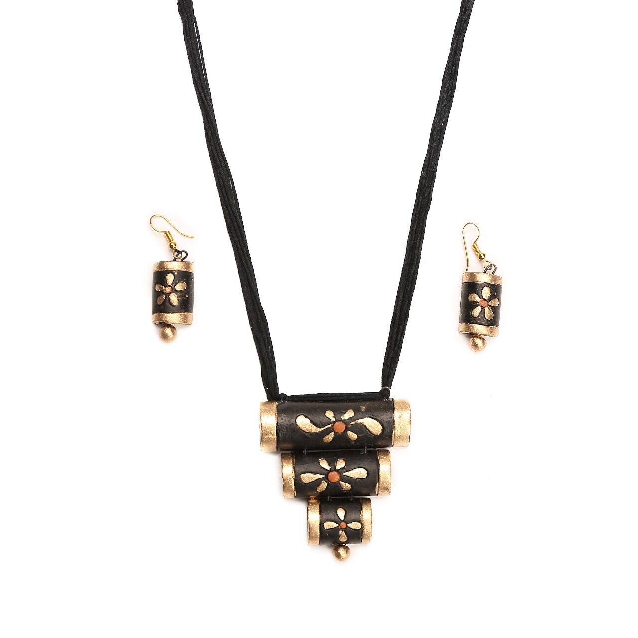 Elegant 3 Step Terracotta Necklace Set