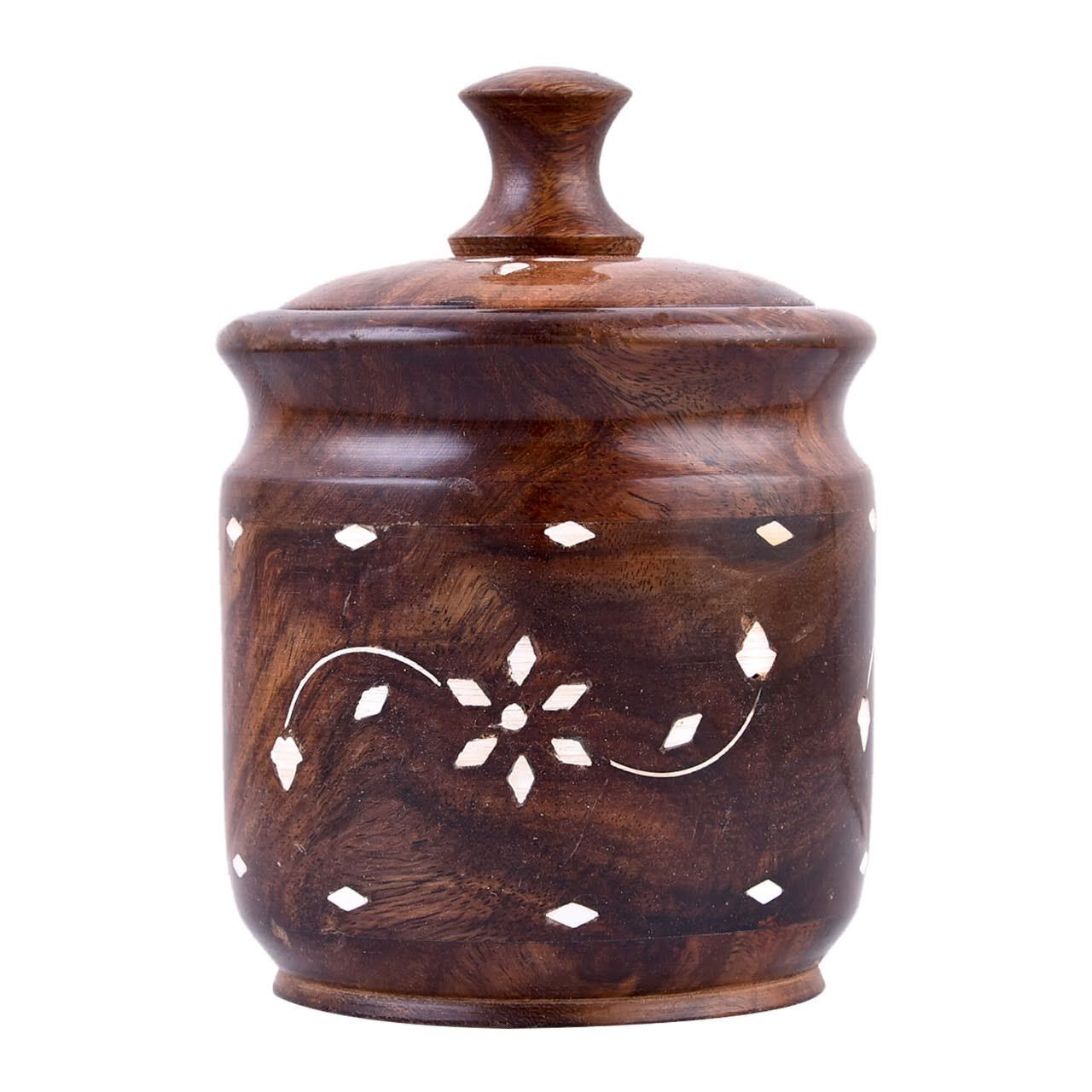 Wooden Multipurpose Dry Fruit & Spice Jar Bowl (Pack of 2) - Image 3