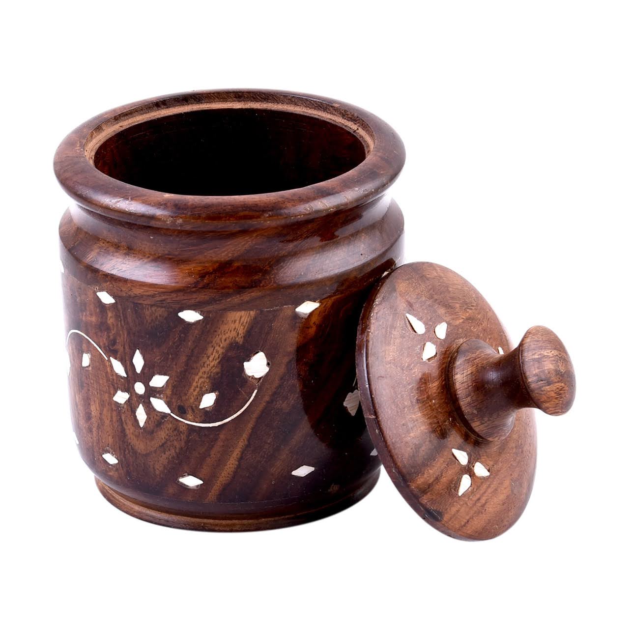Wooden Multipurpose Dry Fruit & Spice Jar Bowl (Pack of 2) - Image 4